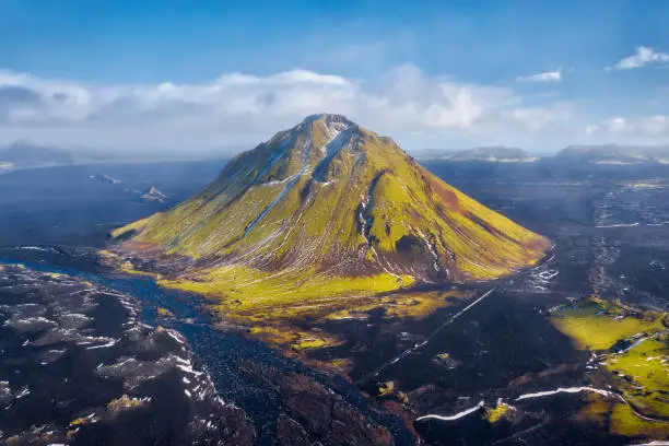 Photo of Maelifell Mountain in the Highlands of Iceland