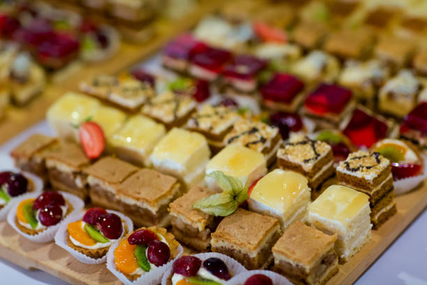 istock Beautiful wedding reception sweet buffet 1221248348