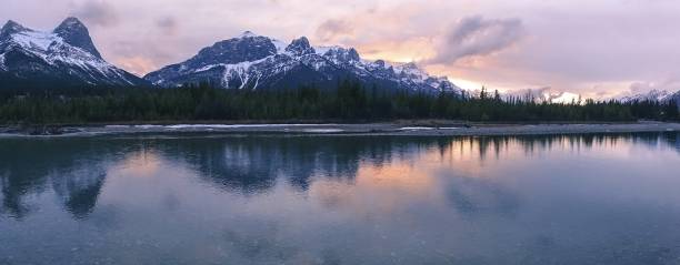 istock Sunset Colors over Bow River in Canmore, Alberta 1221248768