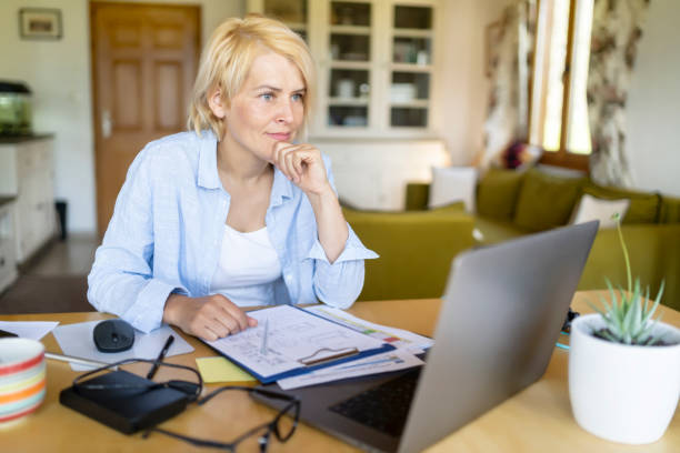 istock Female freelancer working from home 1221250322