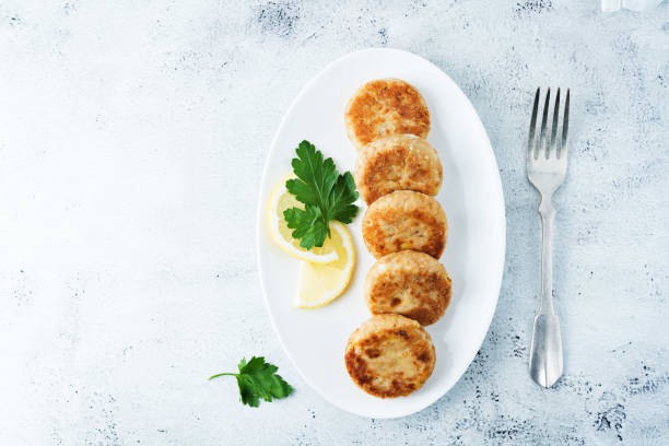 istock Canned tuna potato patties in a plate 1221251636