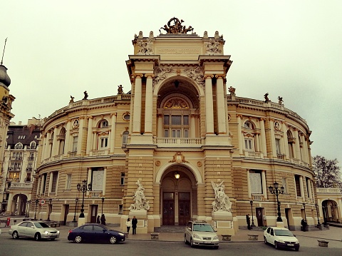 Main entrance to the National Opera House in Odessa