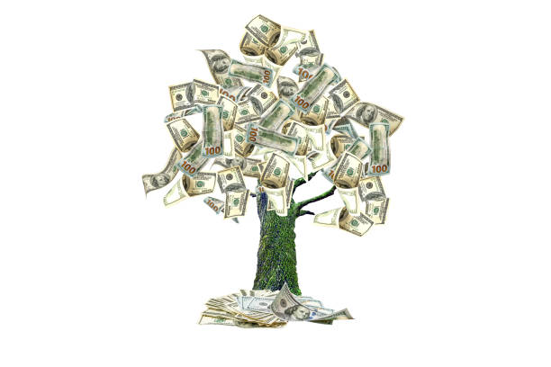 istock Tree with paper dollars instead of leaves 1221255960