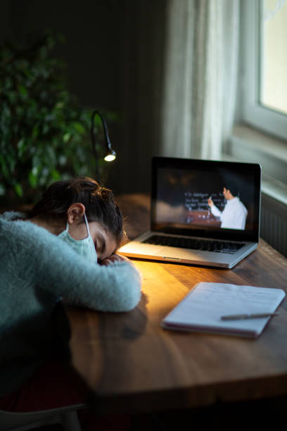 istock Coronavirus Outbreak. Lockdown and school closures. Schoolgirl watching online education class 1221258227