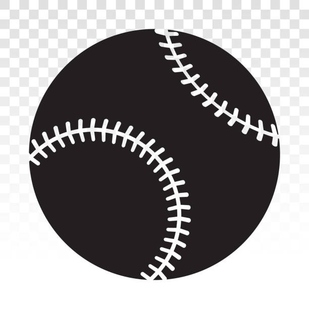 ilustraciones, imágenes clip art, dibujos animados e iconos de stock de icono plano vectorial de bola de béisbol para aplicaciones deportivas o sitio web en un fondo transparente - match sport leisure games sport apps