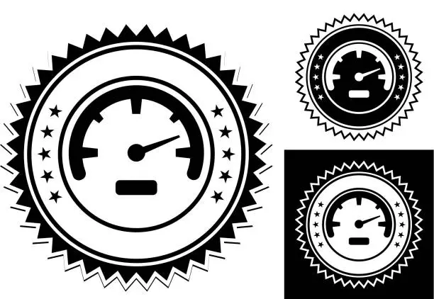 Vector illustration of Speedometer Icon