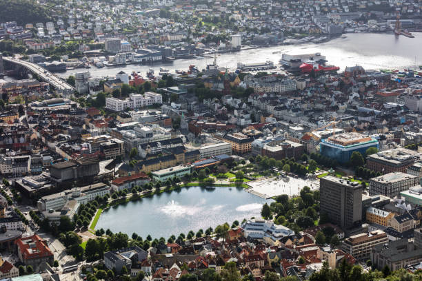 istock view on Bergen and harbor from the mountain top 1221267152
