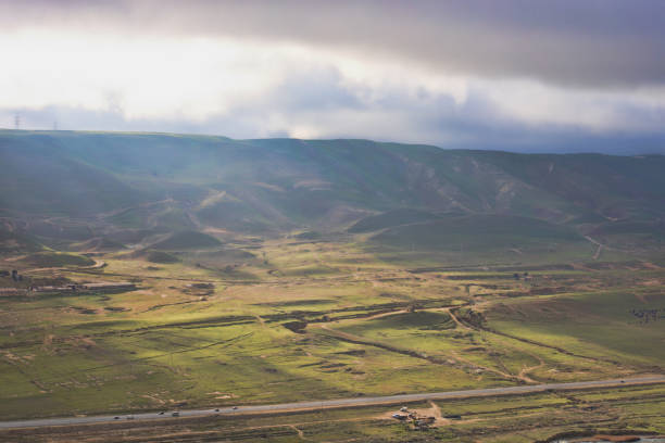 istock Beautiful sunset view at mountains in Azerbaijan. Cloudy weather. 1221268111