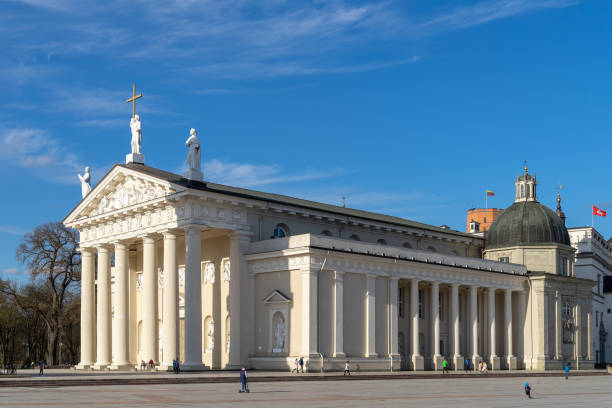 Vilnius Cathedral in Cathedral square in Vilnius, Lithuania