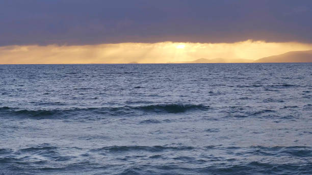 istock Beautiful sunset over the ocean 1221273620