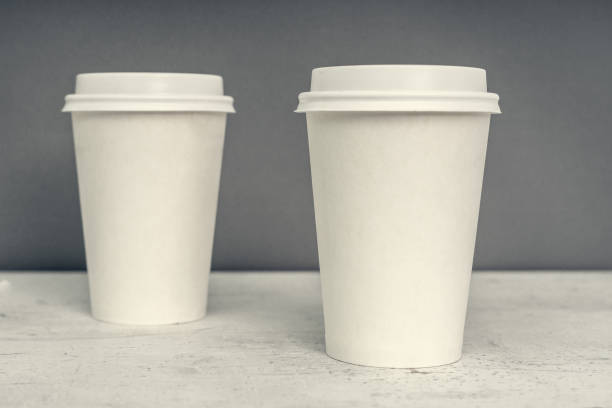 istock Paper cup. Recycling. Eco-friendly disposable tableware. Eco dishes. 1221277966
