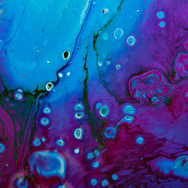 istock Fluid Art. Abstract colorful background, wallpaper. Mixing paints. Modern art. 1221278074