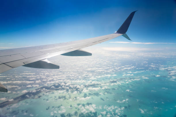 istock View of the sea from an airplane. 1221279002