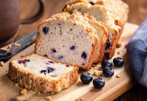 istock Sliced Blueberry Streusel Loaf Bread 1221281194