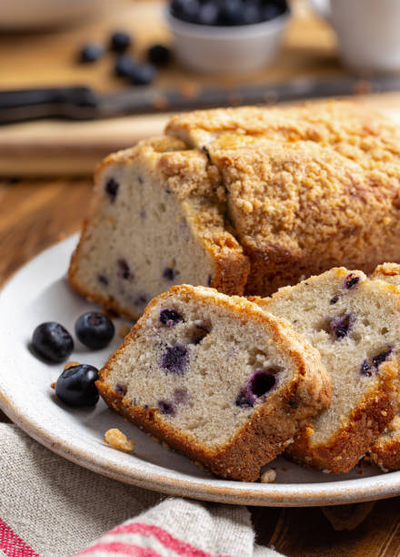 istock Sliced Blueberry Streusel Loaf Bread 1221281762
