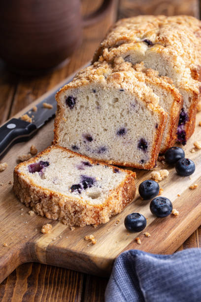 istock Sliced Blueberry Streusel Loaf Bread 1221281795
