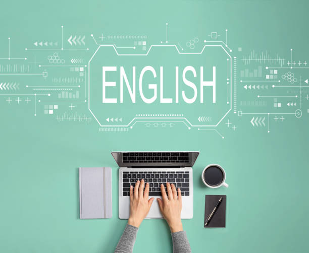 istock English concept with person using laptop 1221282201