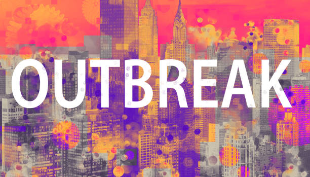 istock Outbreak theme with the New York City skyline 1221282208