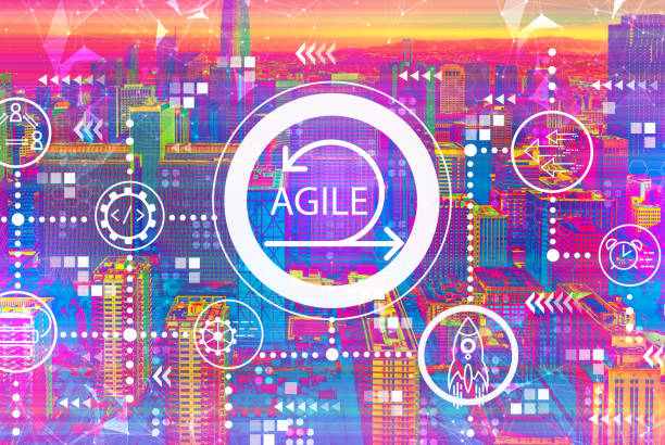 istock Agile concept with downtown San Francisco skyline 1221282238