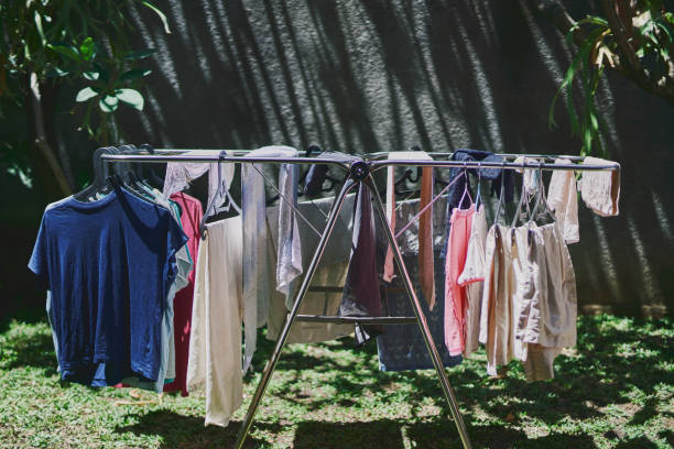 istock Cloth Hanger in the home yard 1221284624