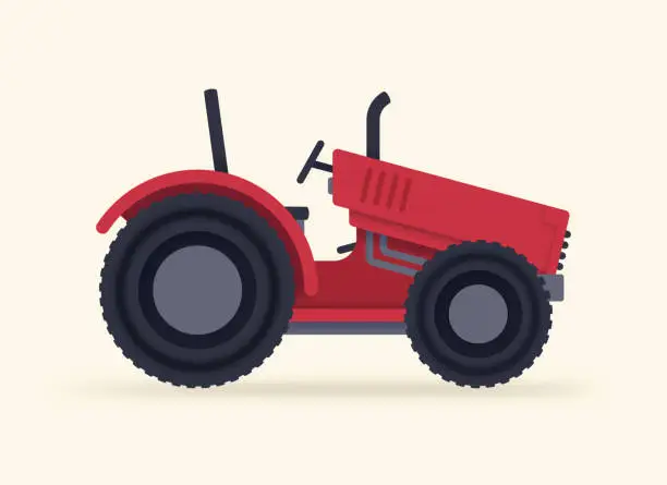 Vector illustration of Modern Tractor