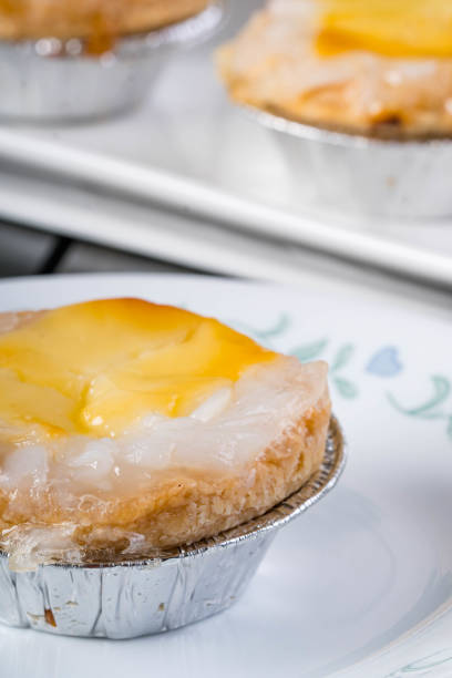 coconut meat with custard pot tart