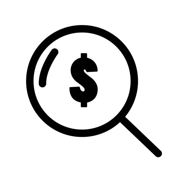 looking for money icon on white background. flat style. finance banking icon for your web site design, logo, app, UI. search dollar symbol. searching money sign. looking for money icon on white background. flat style. finance banking icon for your web site design, logo, app, UI. search dollar symbol. searching money sign. currency chasing discovery making money stock illustrations