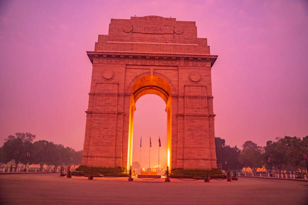 istock The India Gate is a war memorial located astride the Rajpath 1221292136