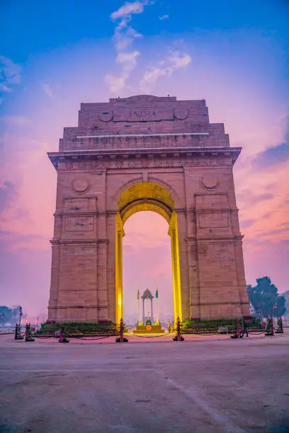 Photo of The India Gate is a war memorial located astride the Rajpath