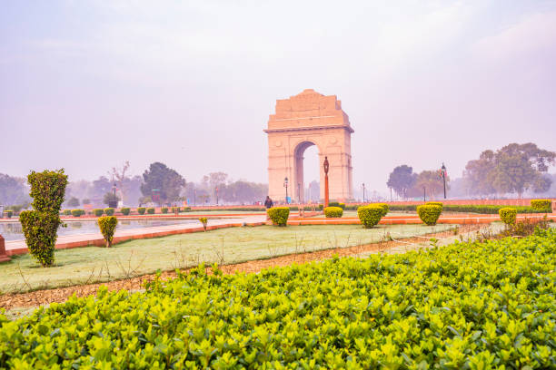 istock The India Gate is a war memorial located astride the Rajpath 1221292688