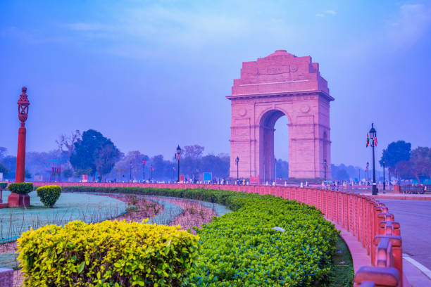 istock The India Gate is a war memorial located astride the Rajpath 1221292701