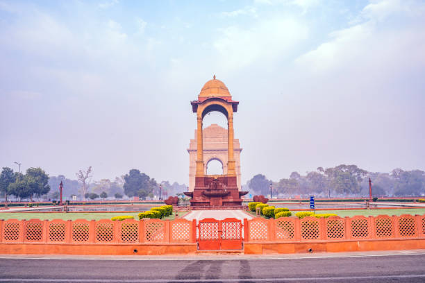 istock The India Gate is a war memorial located astride the Rajpath 1221292705