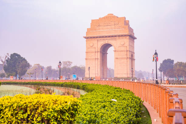 istock The India Gate is a war memorial located astride the Rajpath 1221292714