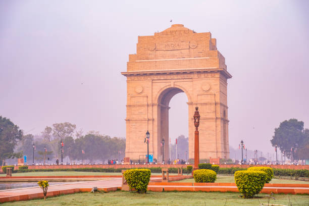 istock The India Gate is a war memorial located astride the Rajpath 1221292717