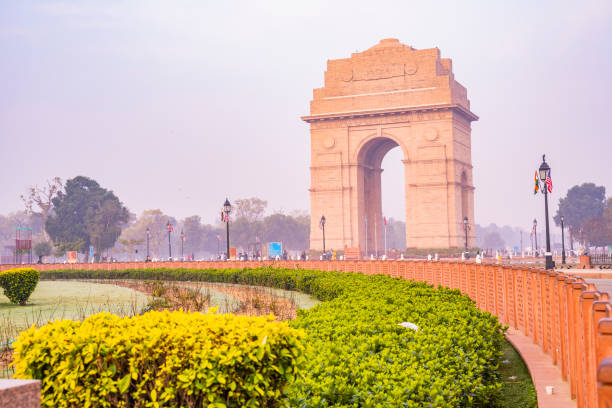 istock The India Gate is a war memorial located astride the Rajpath 1221292718