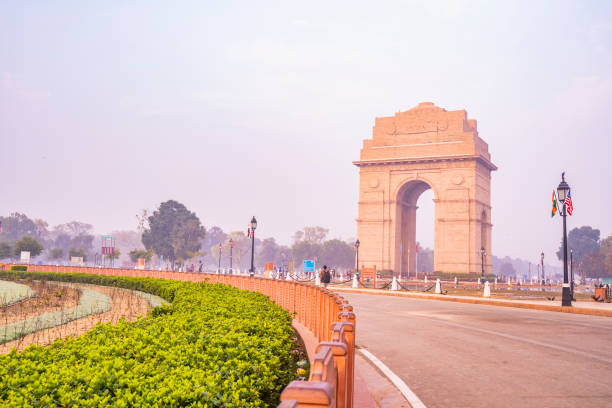 istock The India Gate is a war memorial located astride the Rajpath 1221292724
