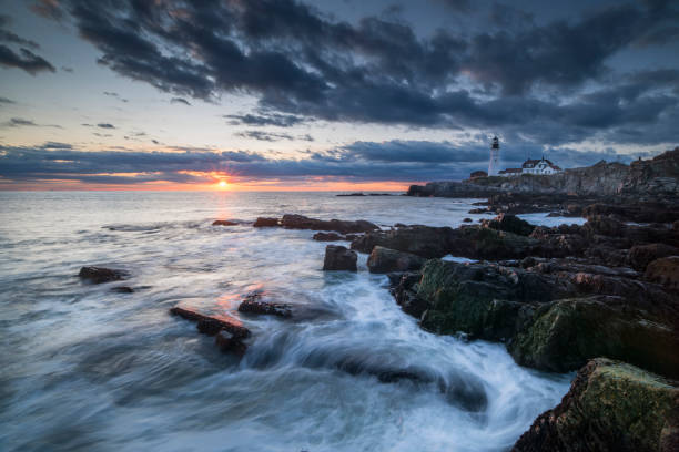 istock Portland Lighthouse at sunrise 1221292832