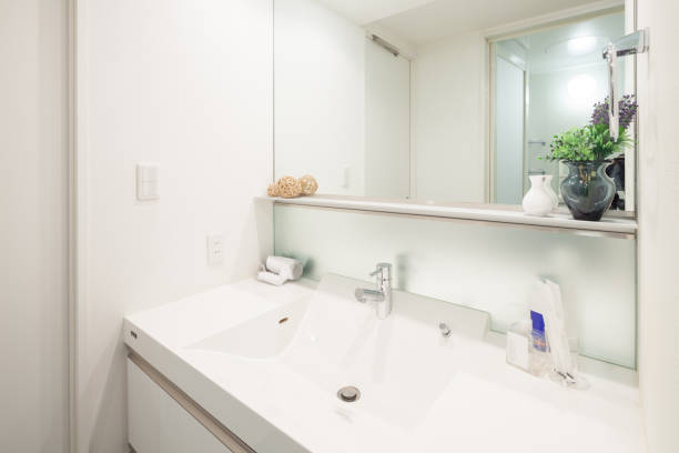 istock A clean washroom and washbasin 1221294440