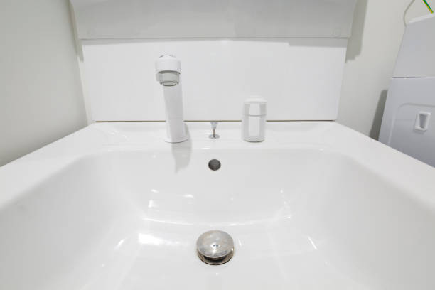 istock A clean washroom and washbasin 1221294585