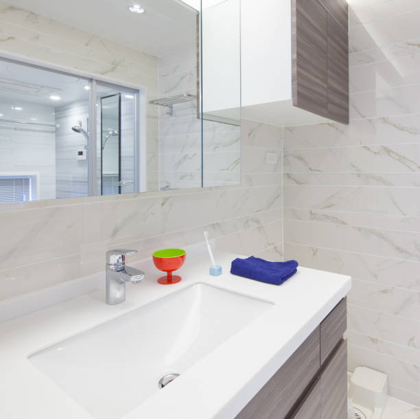 istock A clean washroom and washbasin 1221294648