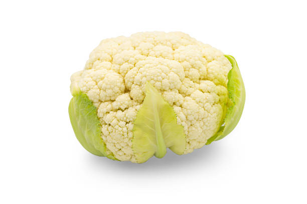 istock One head fresh organic white cauliflower on white isolated background with clipping path. Cauliflower have high carbohydrate and fiber so crispy sweet and delicious. Vegetable for diet food concept. 1221296338