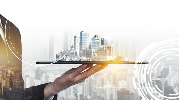 istock Modern creative telecommunication and internet network connect in smart city. 1221296684