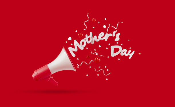 istock Mother's Day Written over Red Megaphone on Red Background 1221296702