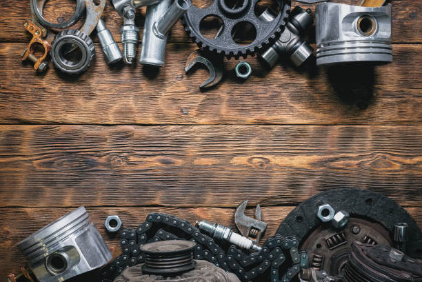 istock Old car spare parts. 1221301733
