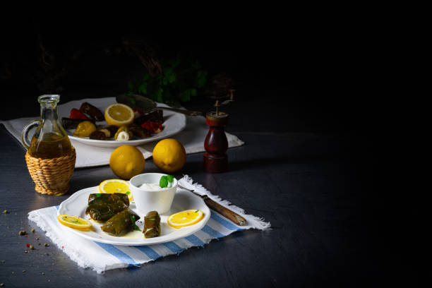 Dolmades - stuffed grape leaves the Greek way