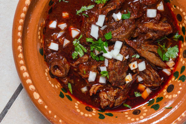 istock Traditional beef birria stew, Mexican breakfast food 1221304392