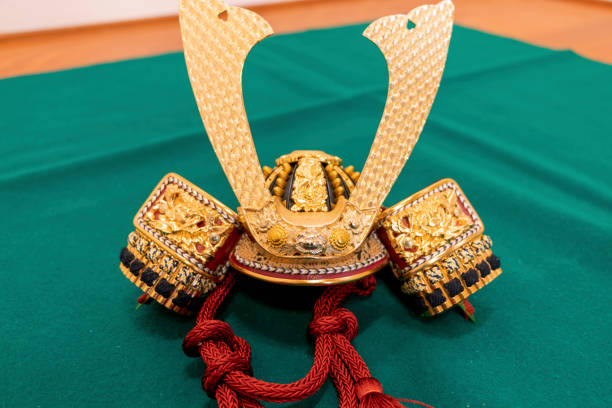 istock Japanese helmet of samurai 1221305219