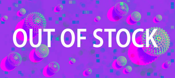 istock Out of stock theme with viral objects 1221307097