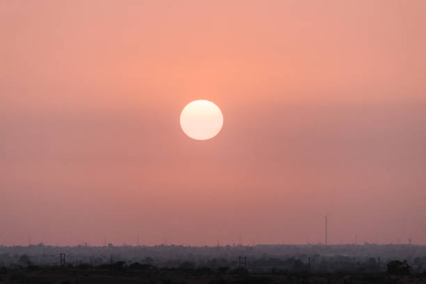 istock Sun during the sunset at Wankaner, Gujarat, India 1221310183