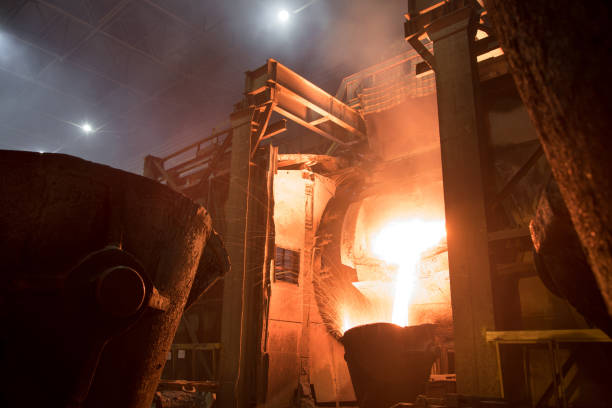 istock Copper smelting at a metallurgical plant 1221312517